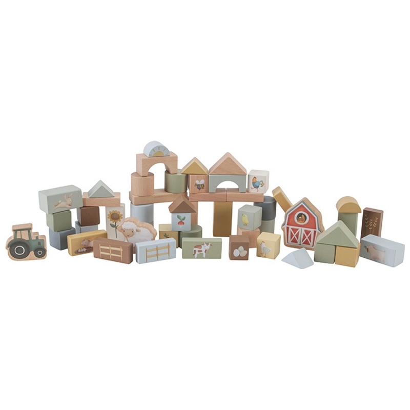 Little Dutch Houten Blokken in Ton Little Farm