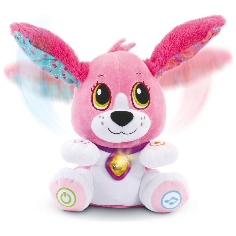 VTech - Peluche Interactive Toutou Parle Avec Moi 18 cm - Rose