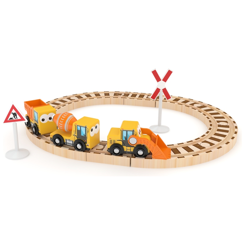 J'adore Speelset Houten Voertuigen in een Buis assorti