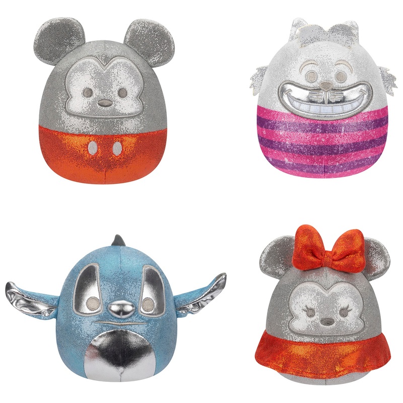 Squishmallows - Coffret 4 Peluches Disney 100 Ans
