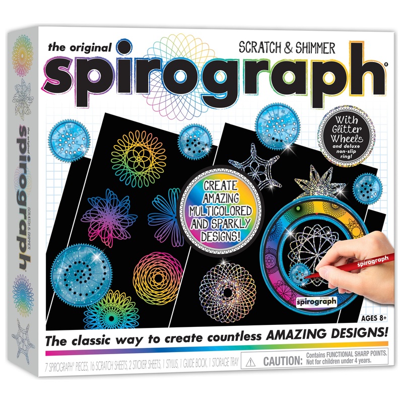 Spirograph - Coffret Création de Spirales Multicolores et Pailletées