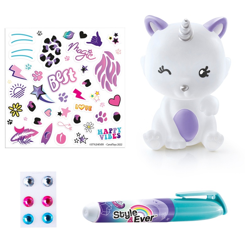 Style 4 Ever - Mini Lampe Licorne à Décorer - Modèle Aléatoire