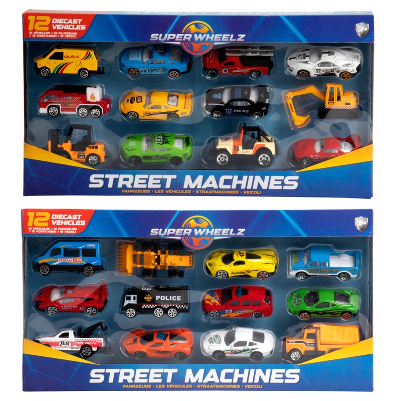 Super Wheelz Speelgoedauto's 12-Pack assorti