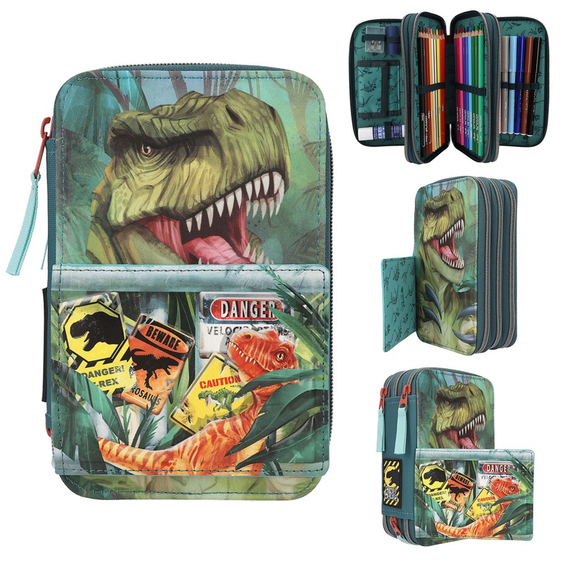 Dino World 3-vaks Etui Danger