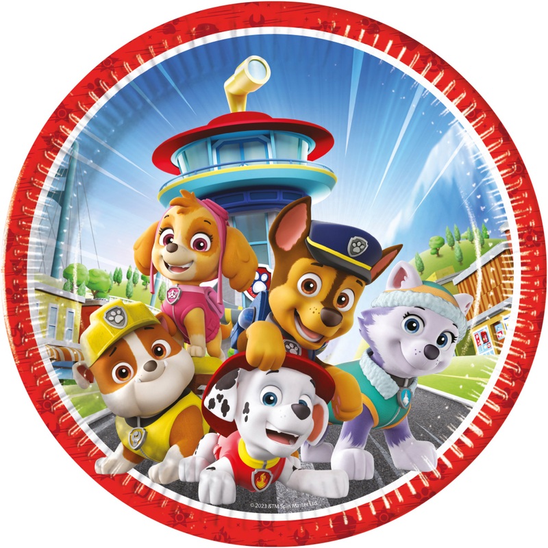 PAW Patrol Papieren Bordjes 8 Stuks 23 cm