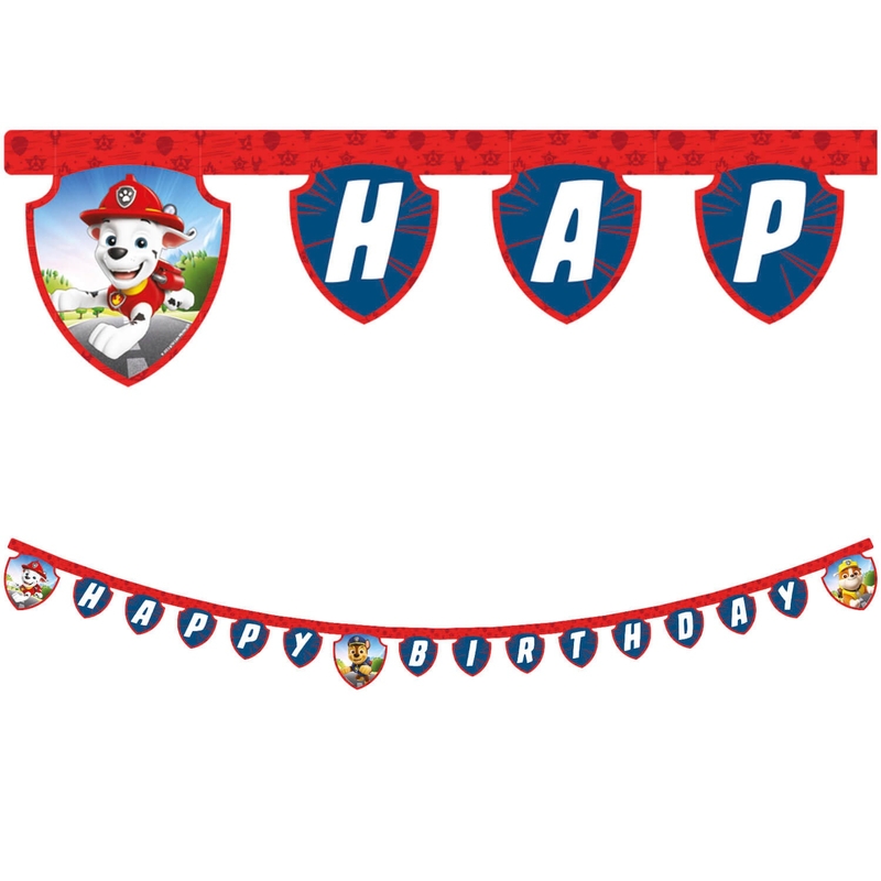 PAW Patrol Banner Happy Birthday