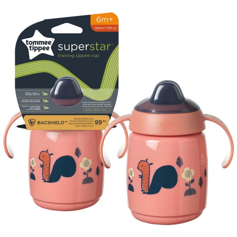 Tommee Tippee - Tasse d'Apprentissage à Bec Superstar Sippee 300 ml - Rose