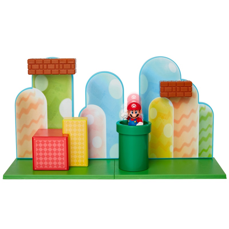 Nintendo Super Mario Speelset Eikenheuvels met Mario Figuur 6,5 cm