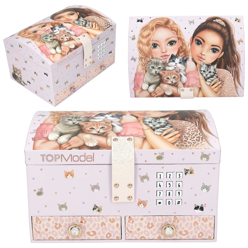 TOPModel Groot Sieradenkistje Cat Love met Geheime Code en Geluid