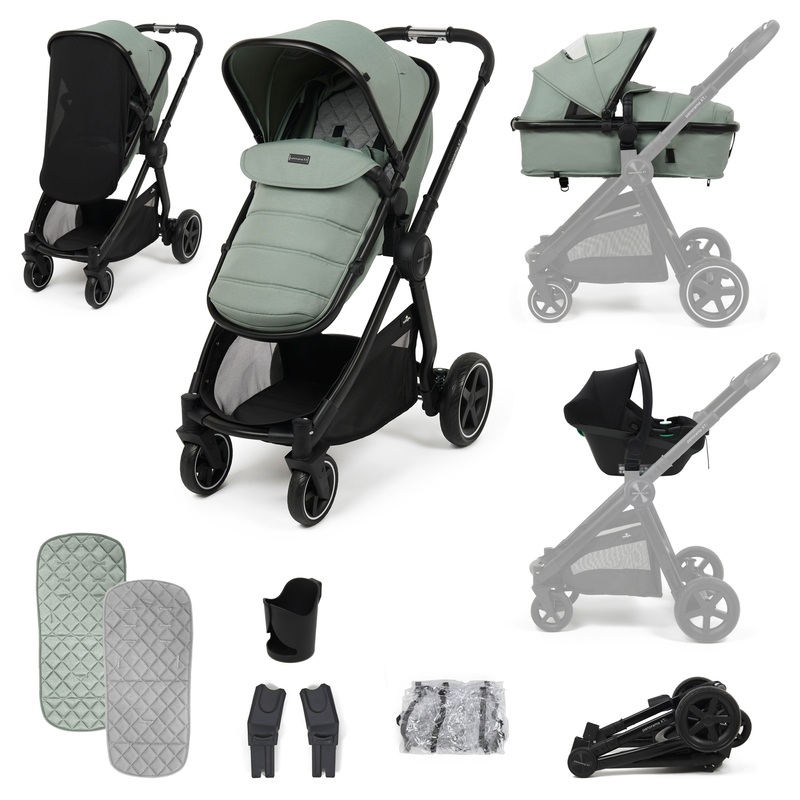 Panorama XTi by Babylo 2-in-1 Travel System with EnfaSafe i-Size R129 Car Seat Leaf