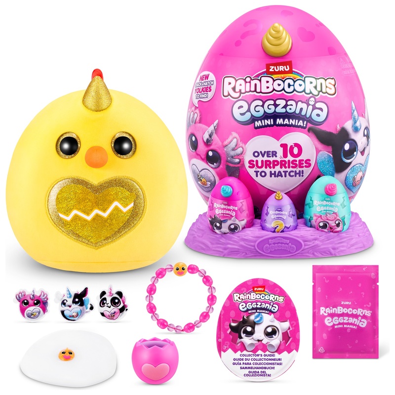 Rainbocorns Eggzania Mini Mania Knuffel Clucky Chucky het Kuiken