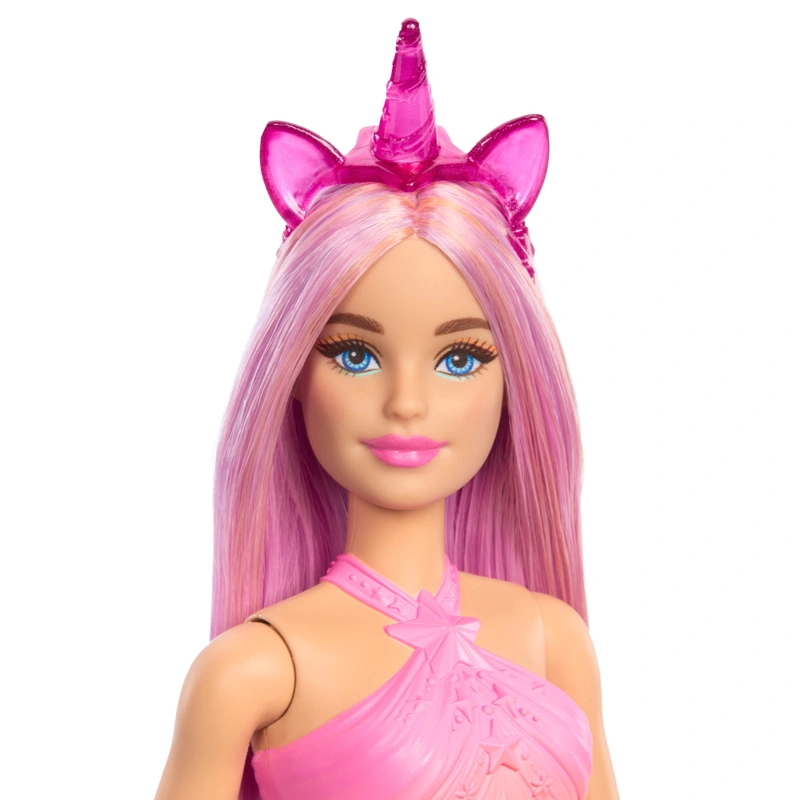 Close up of Barbie Dreamtopia doll face UK