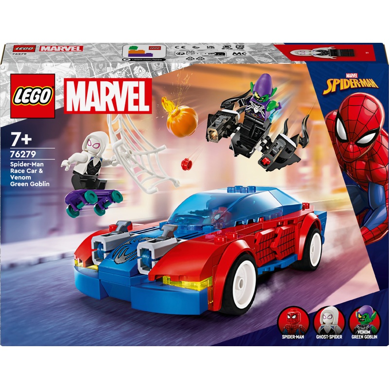 LEGO Marvel Super Heroes 76279 Spider-Man racewagen en Venom Green Goblin Set