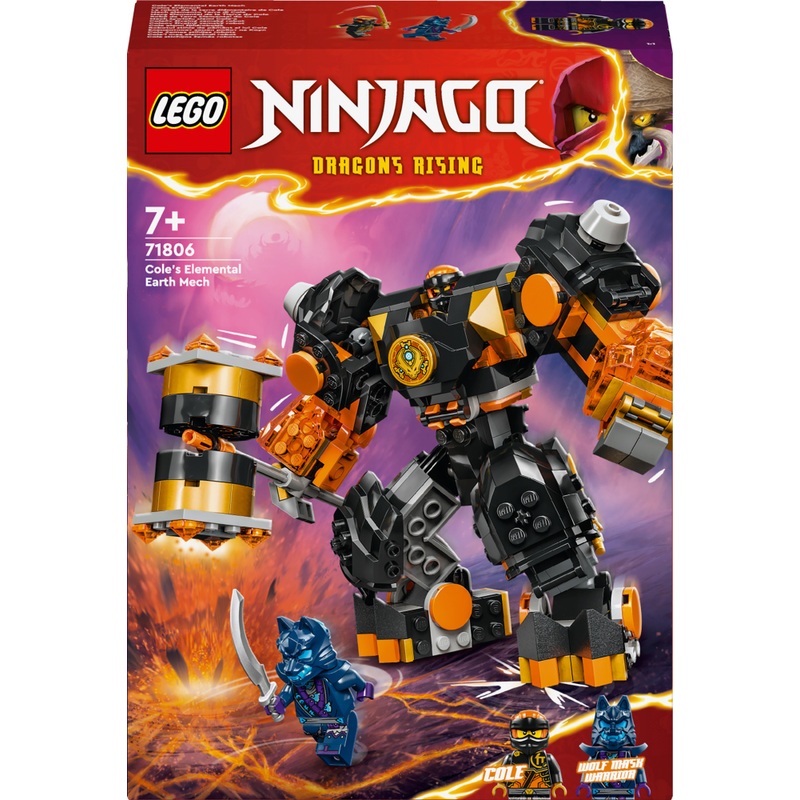 LEGO NINJAGO 71806 Le Robot Élémentaire de la Terre de Cole