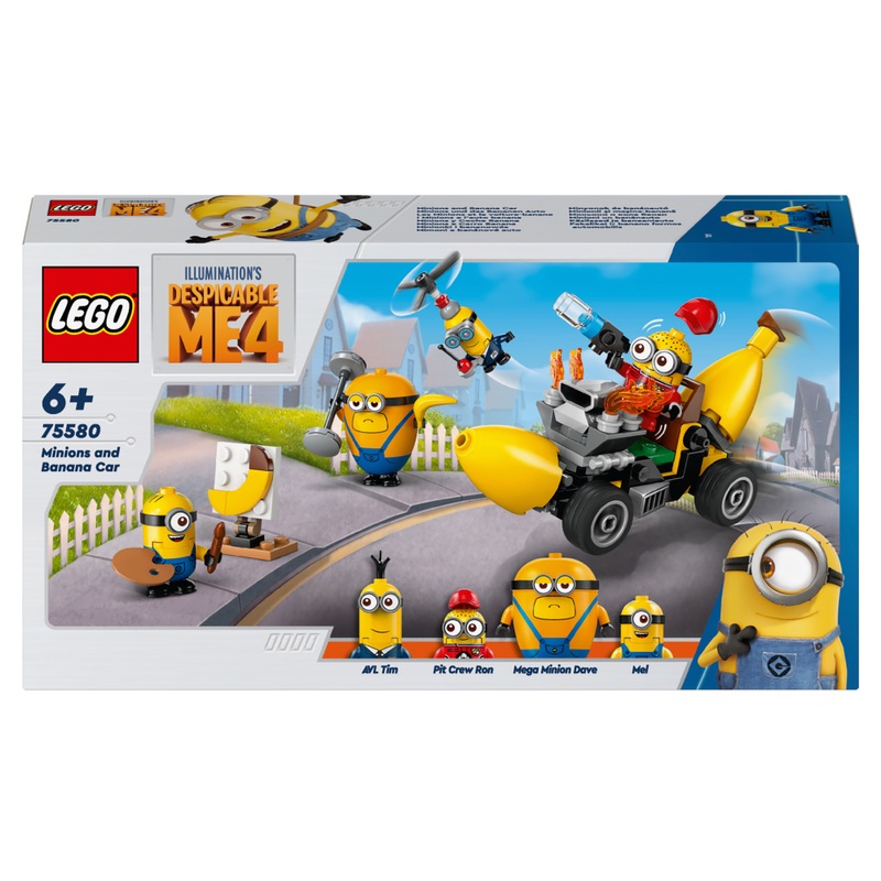 LEGO Minions 75580 Minions en bananenauto Set | Smyths Toys Nederland