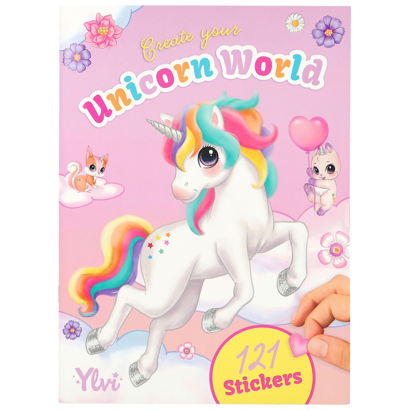 Ylvi - Livre Stickers Créez Votre Monde de Licornes