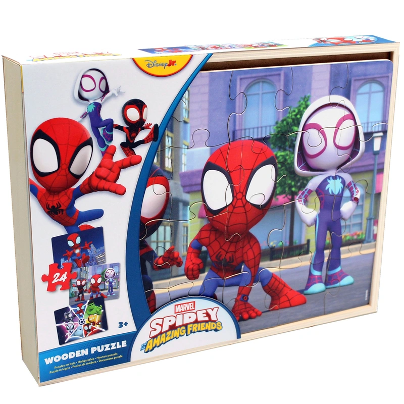Close up of Marvel character puzzle pieces UK