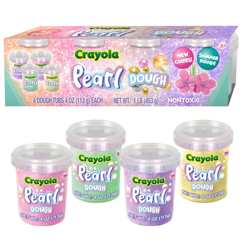 Crayola - 4 Pots de Pâte à Modeler Pearl Dough