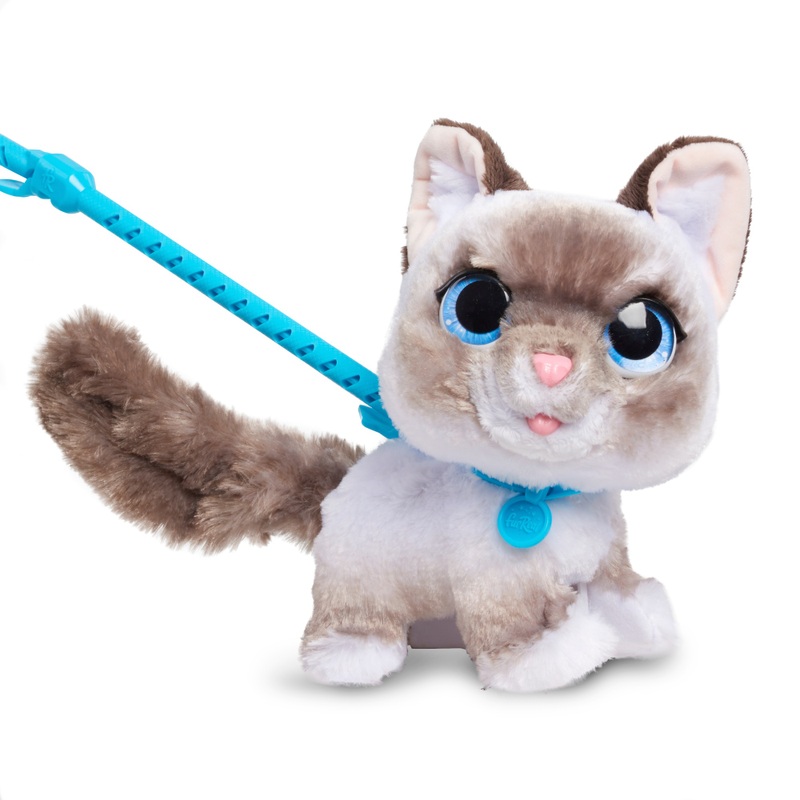 FurReal Walkalots Big Wags Lopend Katje - Interactief Pluchen Speelgoed Met Geluidjes En Leiband