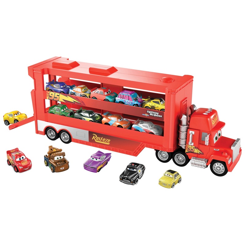 Disney Cars Autotransporter Mack met Mini Racers Auto's