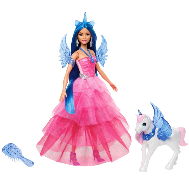 Barbie A Touch of Magic Pop Saphire Prinses met Eenhoorn