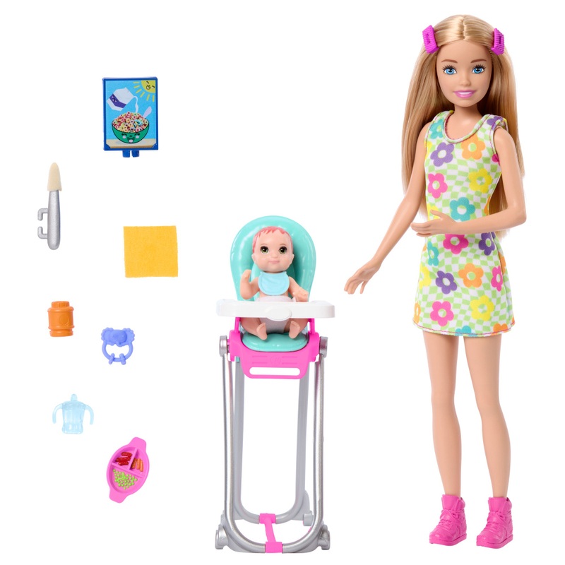 Barbie - Skipper Poupée Babysitter avec Repas de Bébé