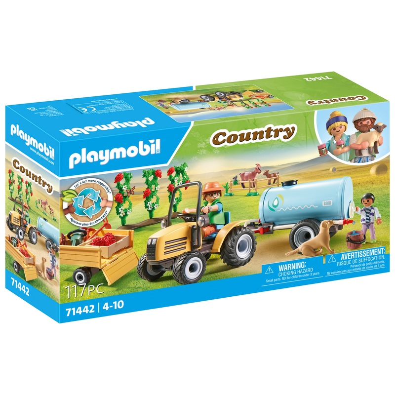 Playmobil - Country 71442 Fermier avec Tracteur et Citerne