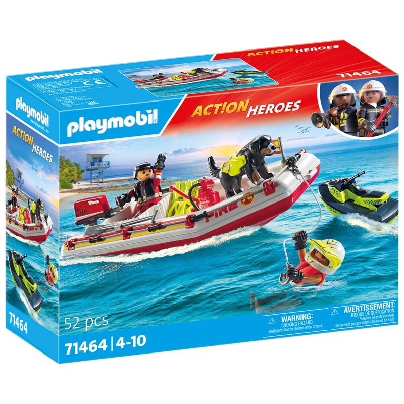 Playmobil - Action Heroes 71464 Bateau de Pompier et Scooter des Mers