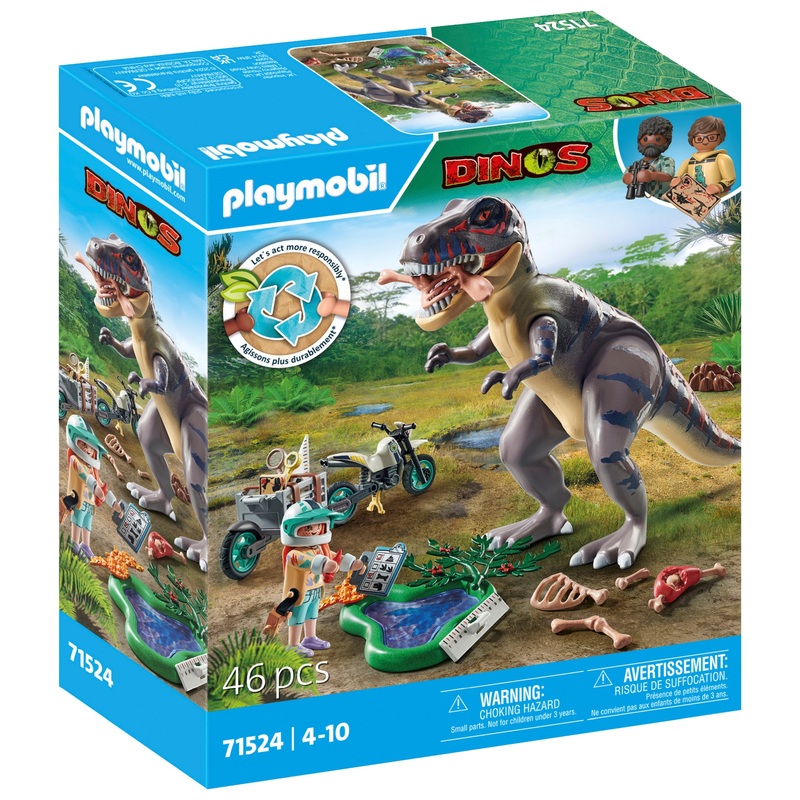 Playmobil - Dinos 71524 Explorateur avec Moto et Tyrannosaure