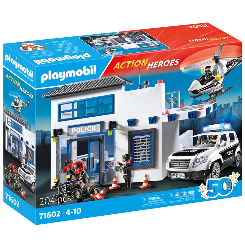 Playmobil - Action Heroes 71602 Poste de Police et Véhicules