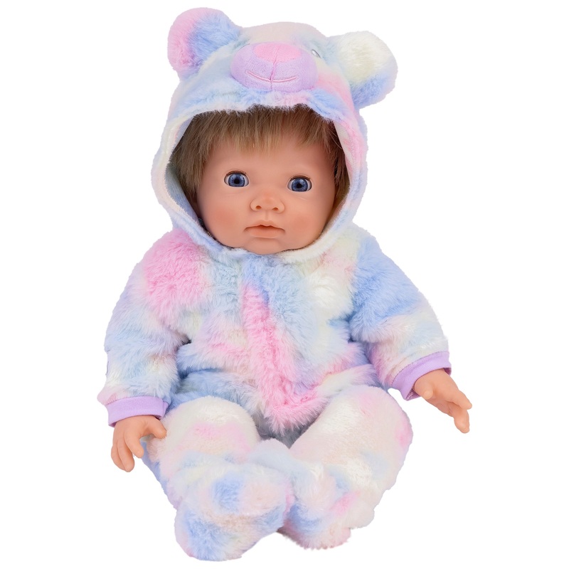 Tiny Treasures Baby Doll Clothes Rainbow Teddy All-In-One Outfit 44cm