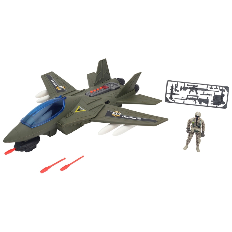 Soldier Force Speelset Stealth Gevechtssquadron Jet met Licht en Geluid