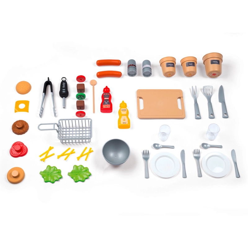 Kids playing with Smoby Garden Kitchen UK