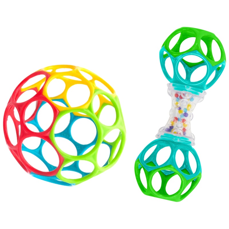 Bright Starts Oball Geschenkset met 2 Grijpspeeltjes