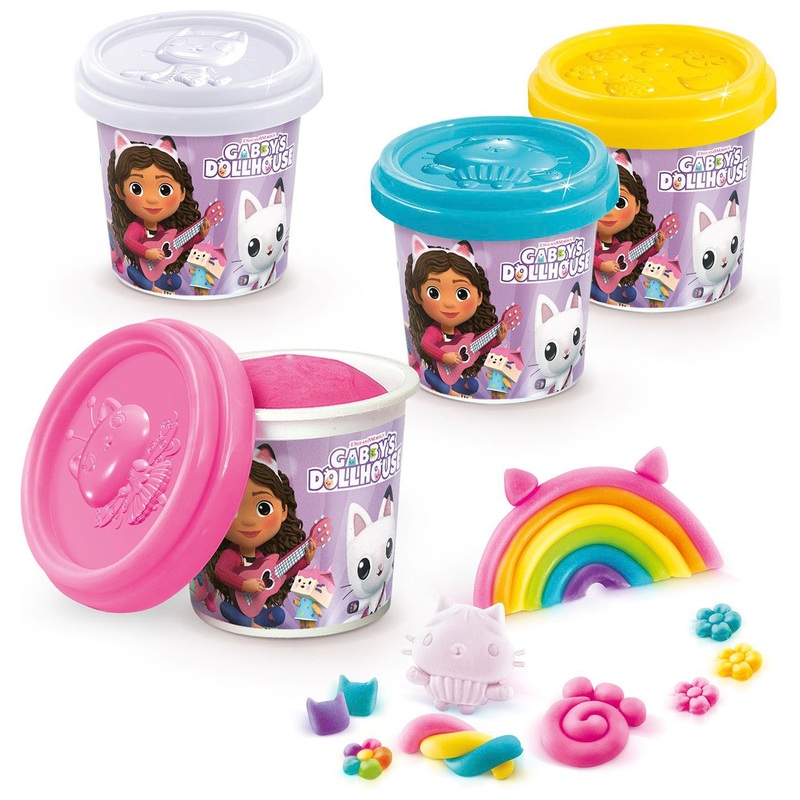 Gabby et la Maison Magique - 4 Pots de Pâte à Modeler