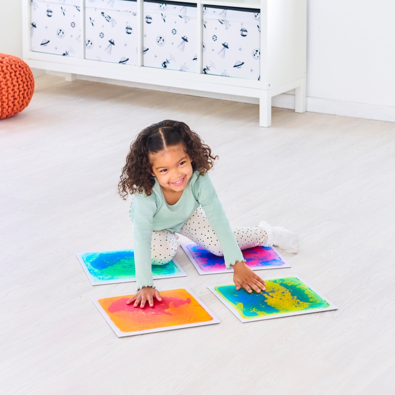 Play Factory - Tapis Sensoriels Liquides 4 Dalles - Foncé