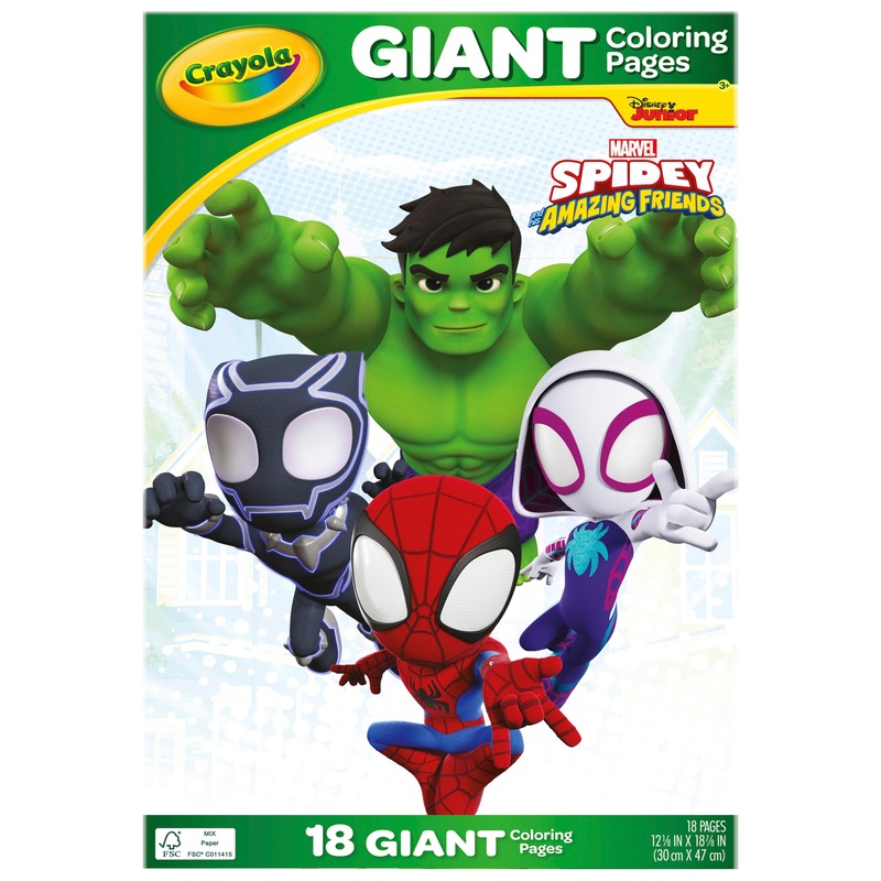 Crayola Spidey and His Amazing Friends Giant Colouring Pages Book