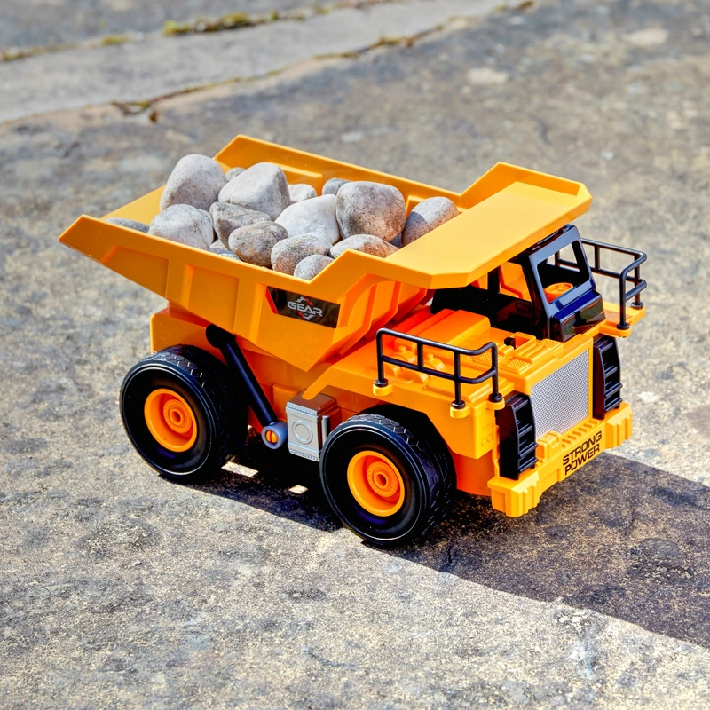 Close up of RC dump truck controls UK