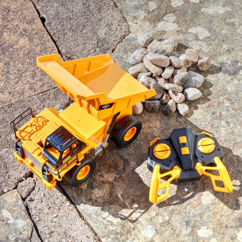 Dump truck toy in box packaging UK