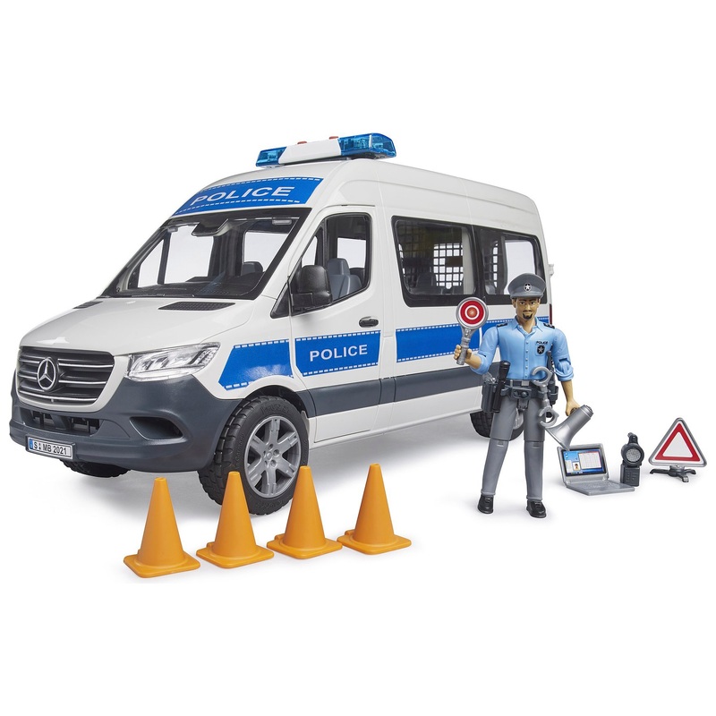 BRUDER 02683 Mercedes-Benz Sprinter Politie interventievoertuig met licht en geluid