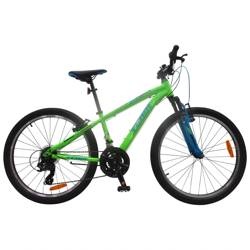 24 Inch Team Mountain Bike Green UK side profile