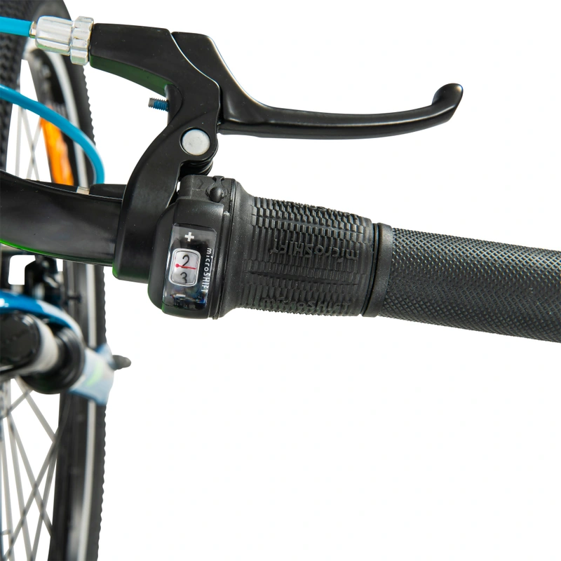 24 Inch Team Mountain Bike Green UK gear shifter