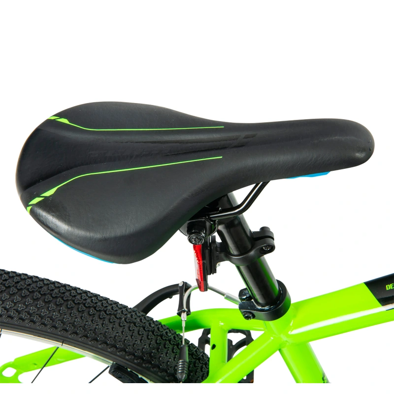 24 Inch Team Mountain Bike Green UK action on path