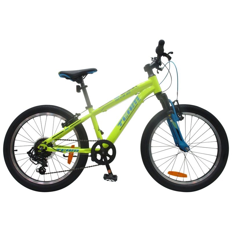 20 Inch Mountainbike Team Kinderfiets geel/blauw