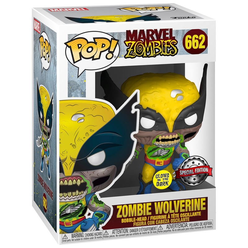 Funko POP! Bobblehead Figuur 662 Zombie Wolverine Glow-in-the-Dark