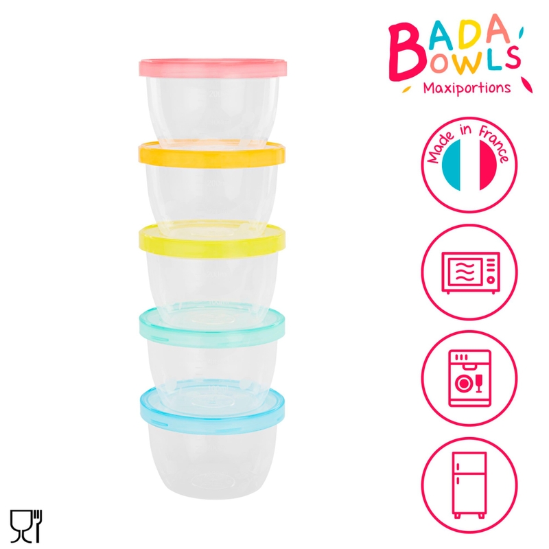 Badabulle - 5 Pots de Conservation Badabowls 250ml