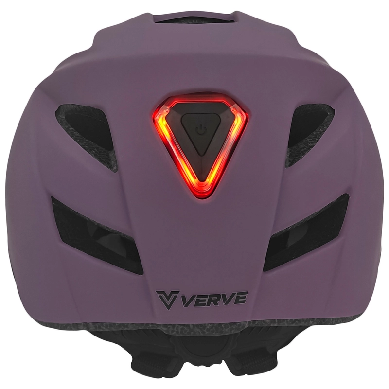 Verve Bike Helmet with Rear LED Purple side view UK
