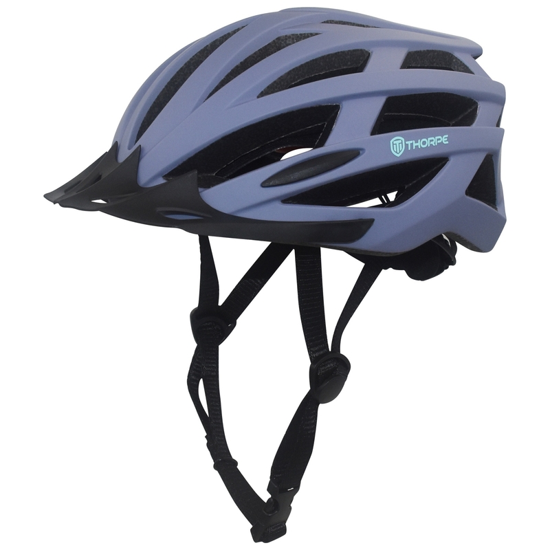 Thorpe Fahrradhelm Storm Grey mit Rücklicht Gr. 55 - 58 cm