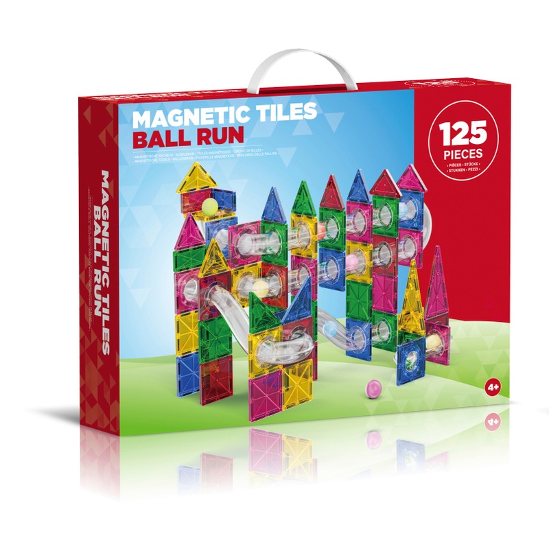 Magnetic Tiles - Coffret Ball Run 125 Pièces