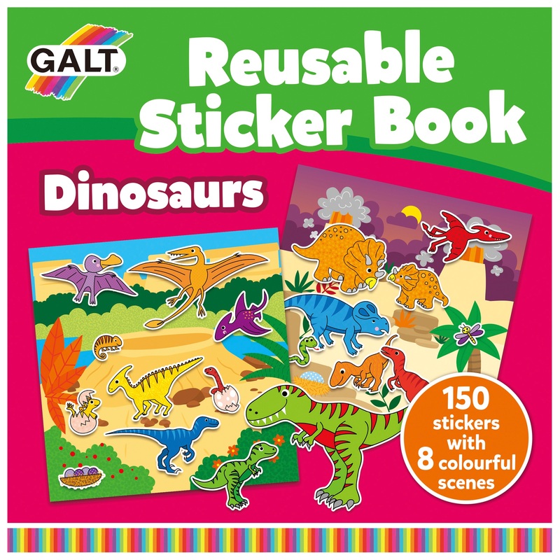 Galt Reusable Dinosaur Stickers Book | Smyths Toys UK